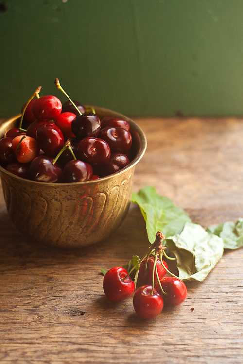 Fresh plum cherries