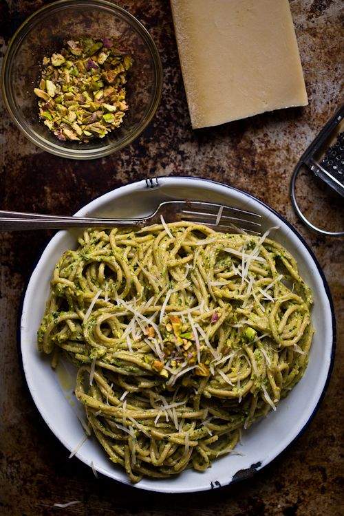 Avocado Mint Pesto Pasta