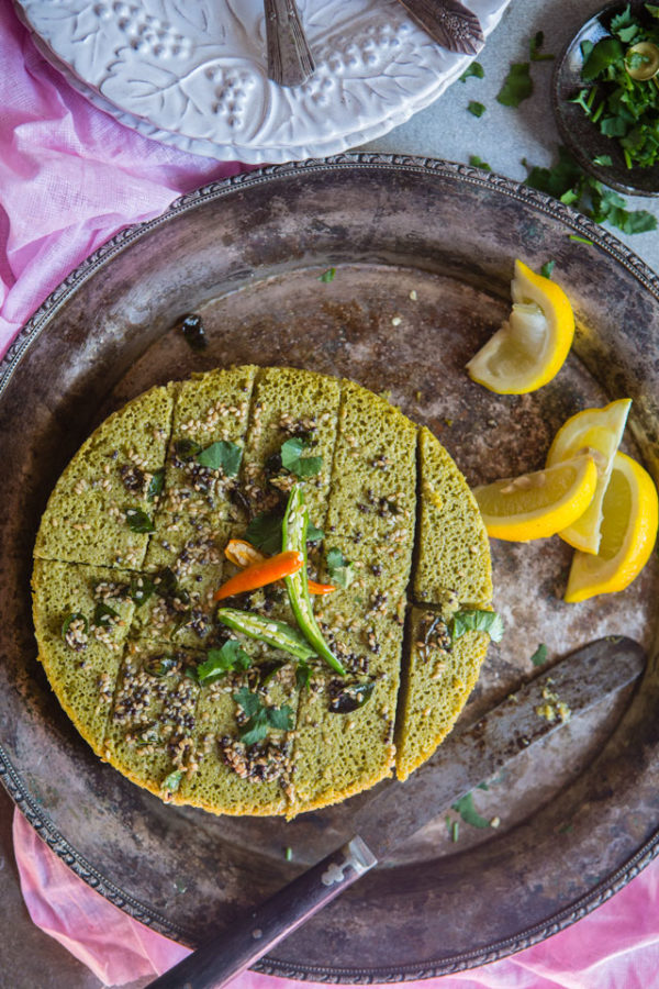 Spinach Dhokla