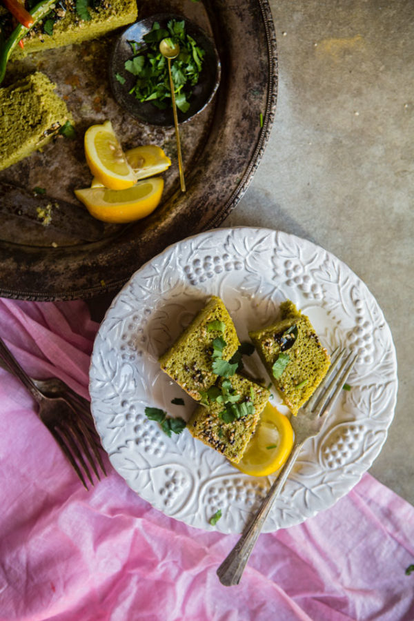 Spinach Dhokla