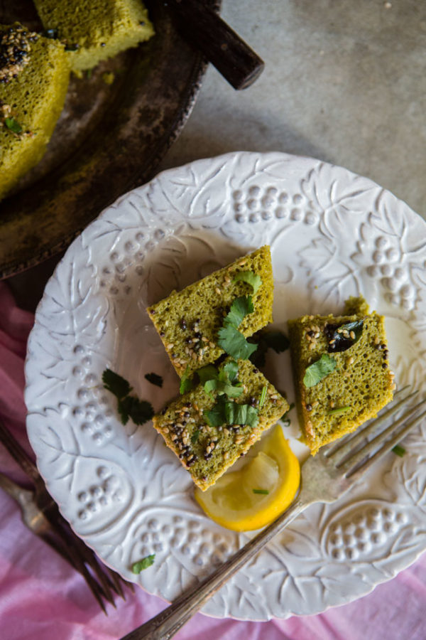 Spinach Dhokla