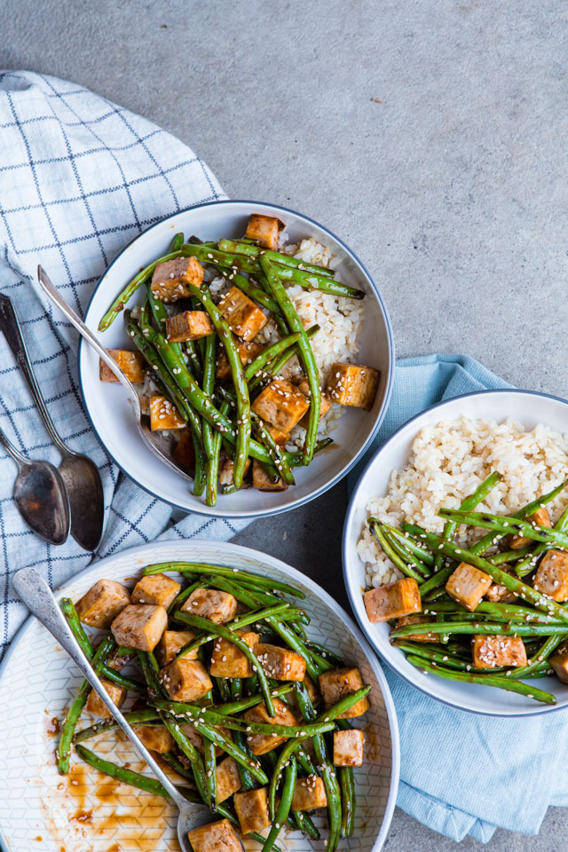 Sweet and Sour Asian Tofu and Bean Stir Fry