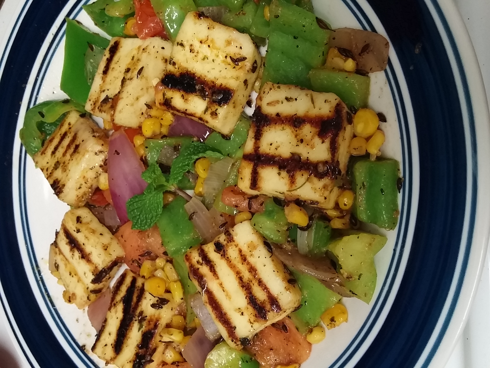 Grilled Paneer with sauteed & Crunchy veggies