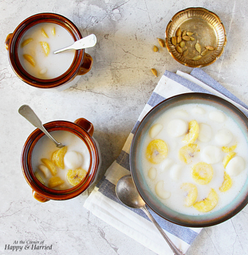 Paal-Kozhukattai-rice-flour-dumplings-plantains-in-a-coconut-milk-pudding