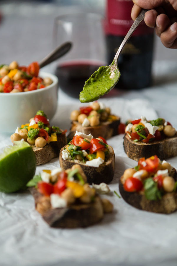 Indian Inspired Bruschetta