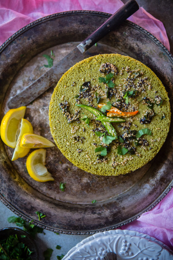 Spinach Dhokla
